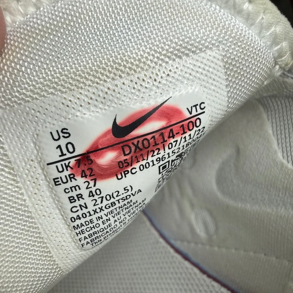 Nike Air Max 270 Running Shoes Womens Size 10 White Silver DX0114-100